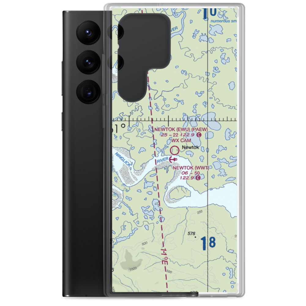 Newtok Airport (EWU) VFR Sectional Samsung Case Samsung Galaxy S22 Ultra model shown