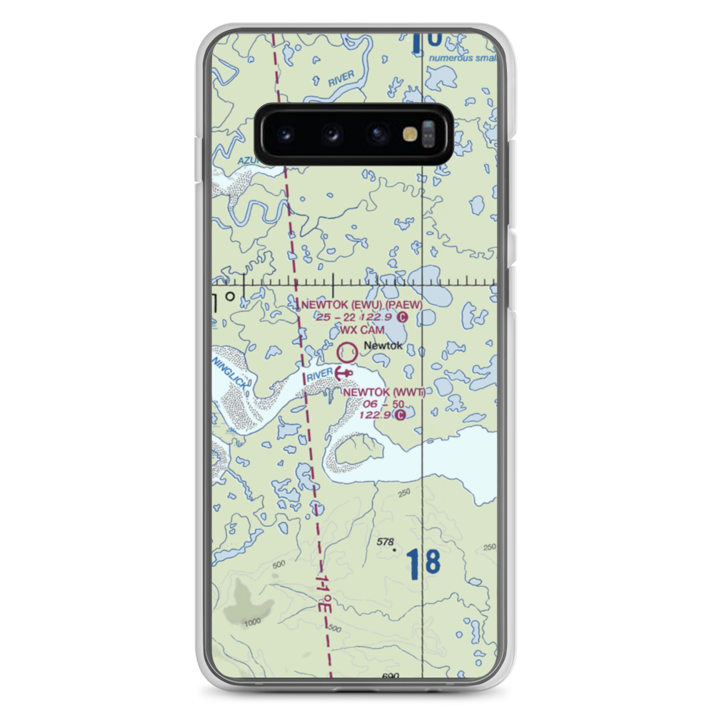Newtok Seaplane Base (WWT) VFR Sectional Samsung Case Samsung Galaxy S10+ model shown