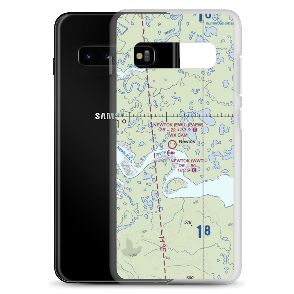 Newtok Seaplane Base (WWT) VFR Sectional Samsung Case Samsung Galaxy S10+ model shown