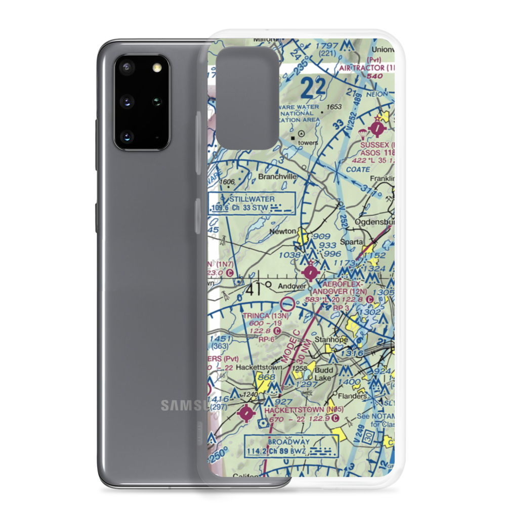 Newton Airport (3N5) VFR Sectional Samsung Case Samsung Galaxy S20 Plus model shown