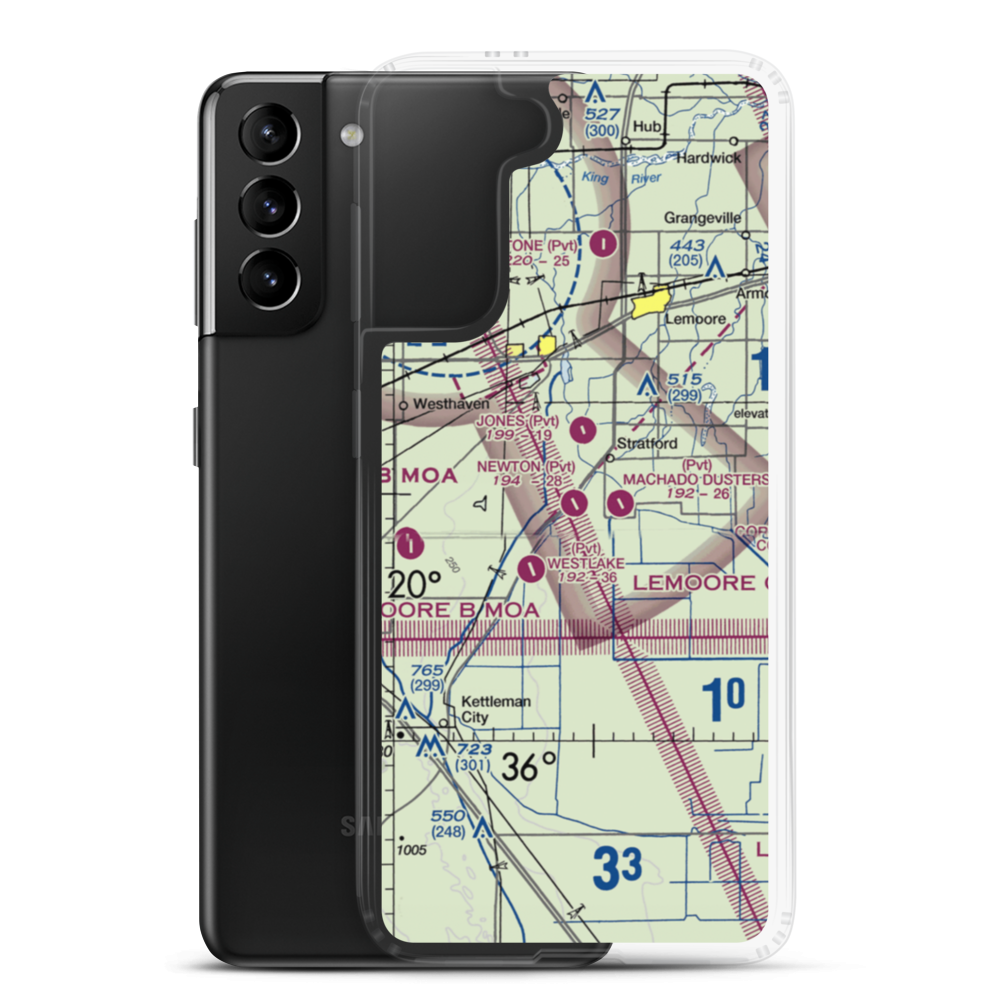 Newton Field (12CL) VFR Sectional Samsung Case Samsung Galaxy S21 Plus model shown