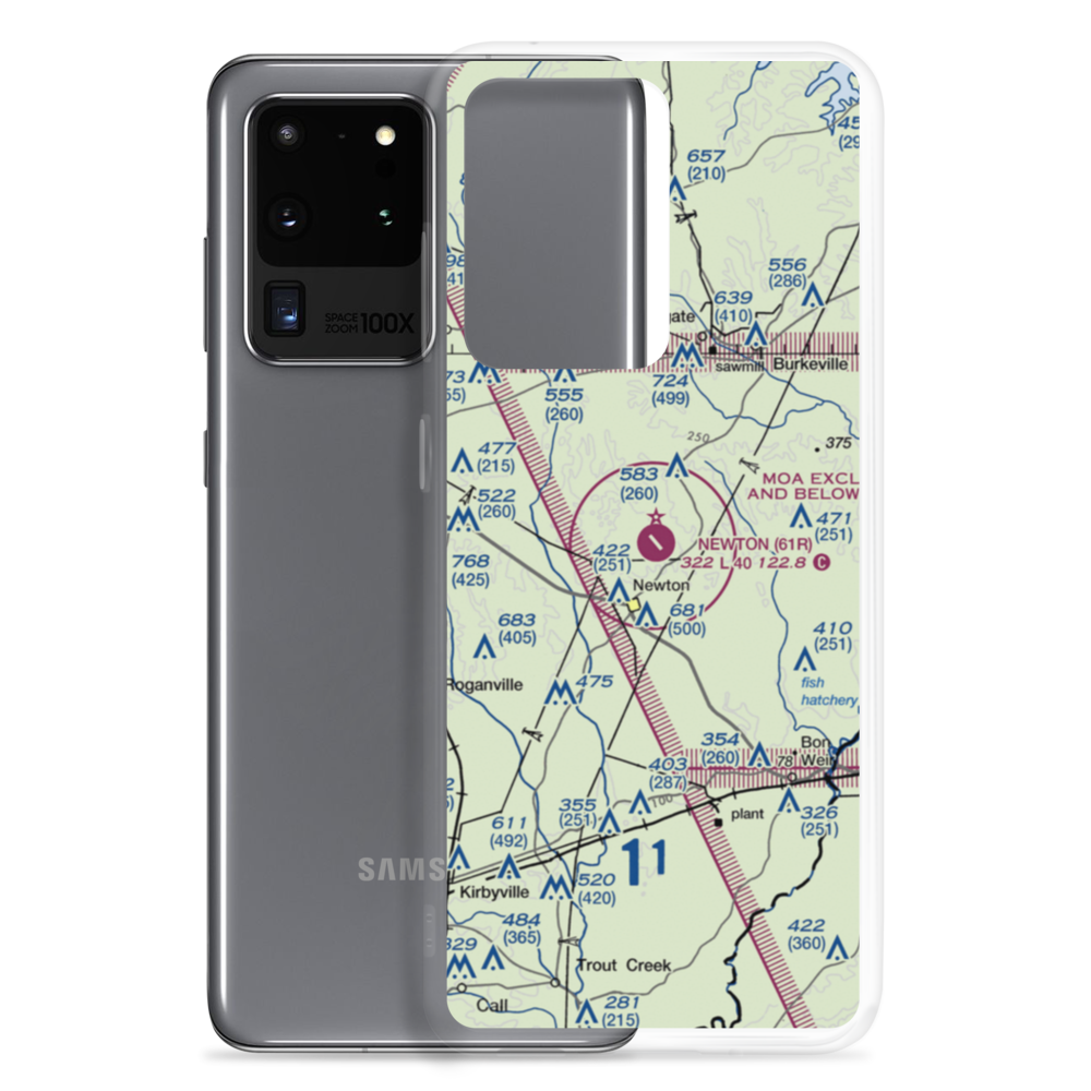 Newton Municipal Airport (61R) VFR Sectional Samsung Case Samsung Galaxy S20 Ultra model shown