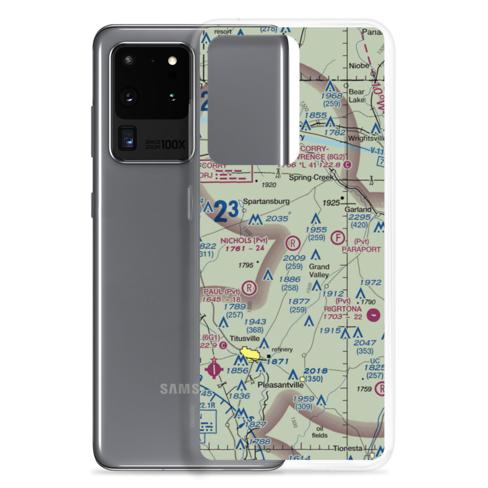 Nichols Airport (0PN5) VFR Sectional Samsung Case Samsung Galaxy S20 Ultra model shown