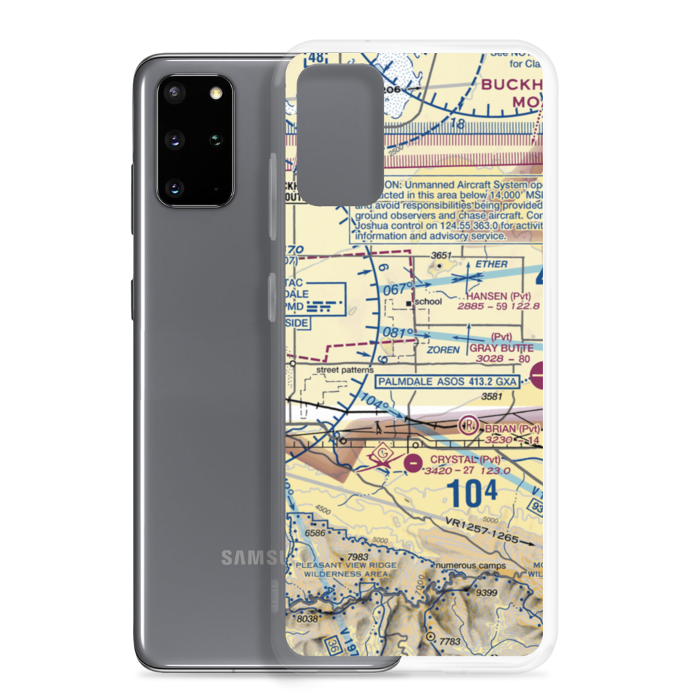 Nichols Farms Airport (8CL0) VFR Sectional Samsung Case Samsung Galaxy S20 Plus model shown