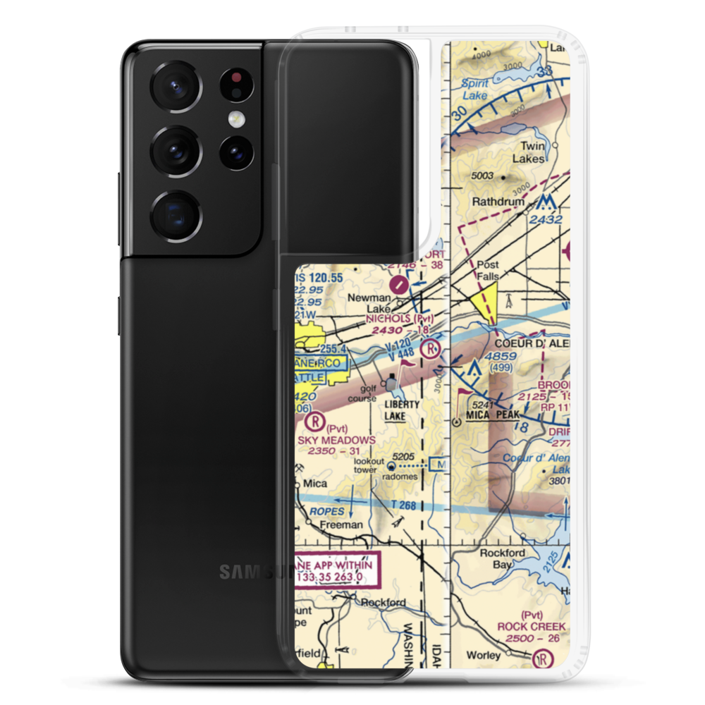 Nichols Ranch Airport (ID07) VFR Sectional Samsung Case Samsung Galaxy S21 Ultra model shown
