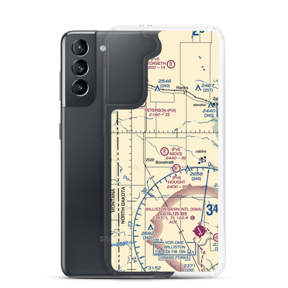 Nicks Landing Airport (4NA6) VFR Sectional Samsung Case Samsung Galaxy S21 model shown
