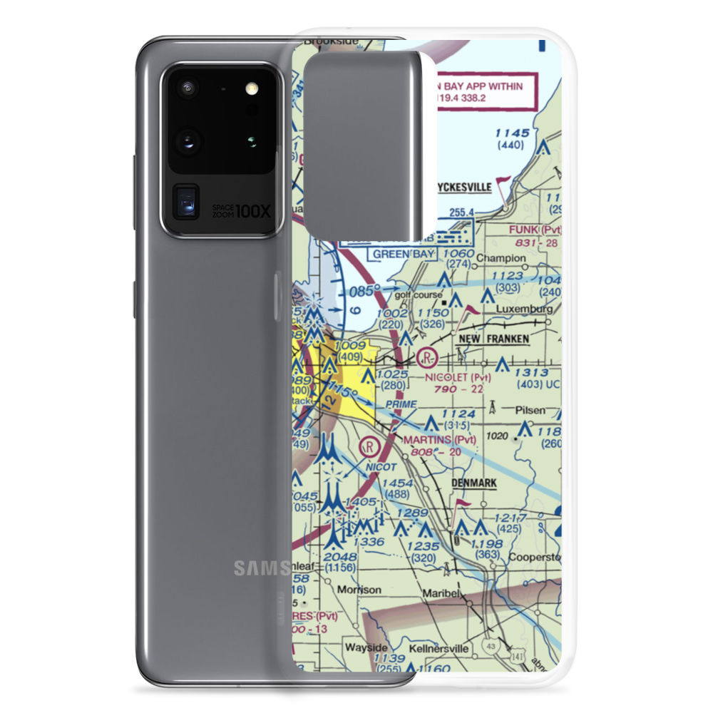 Nicolet Airport (88WI) VFR Sectional Samsung Case Samsung Galaxy S20 Ultra model shown
