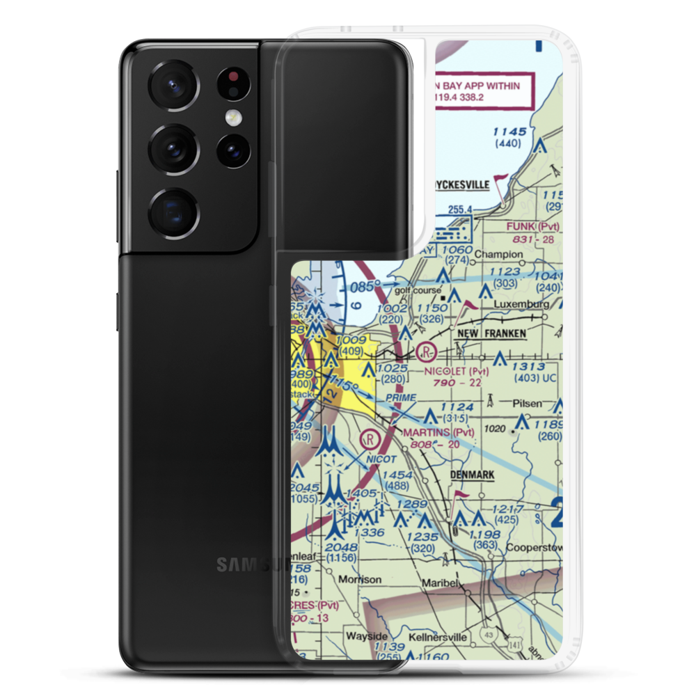 Nicolet Airport (88WI) VFR Sectional Samsung Case Samsung Galaxy S21 Ultra model shown