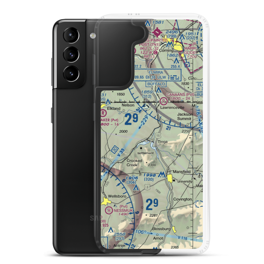 Nielsen Airport (99PA) VFR Sectional Samsung Case Samsung Galaxy S21 Plus model shown