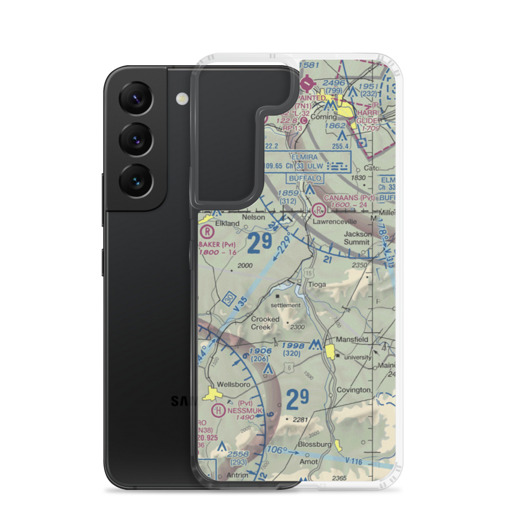 Nielsen Airport (99PA) VFR Sectional Samsung Case Samsung Galaxy S22 model shown