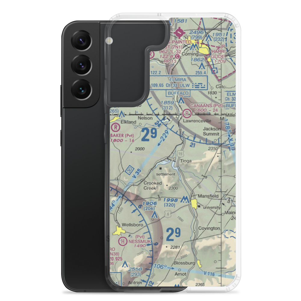 Nielsen Airport (99PA) VFR Sectional Samsung Case Samsung Galaxy S22 Plus model shown