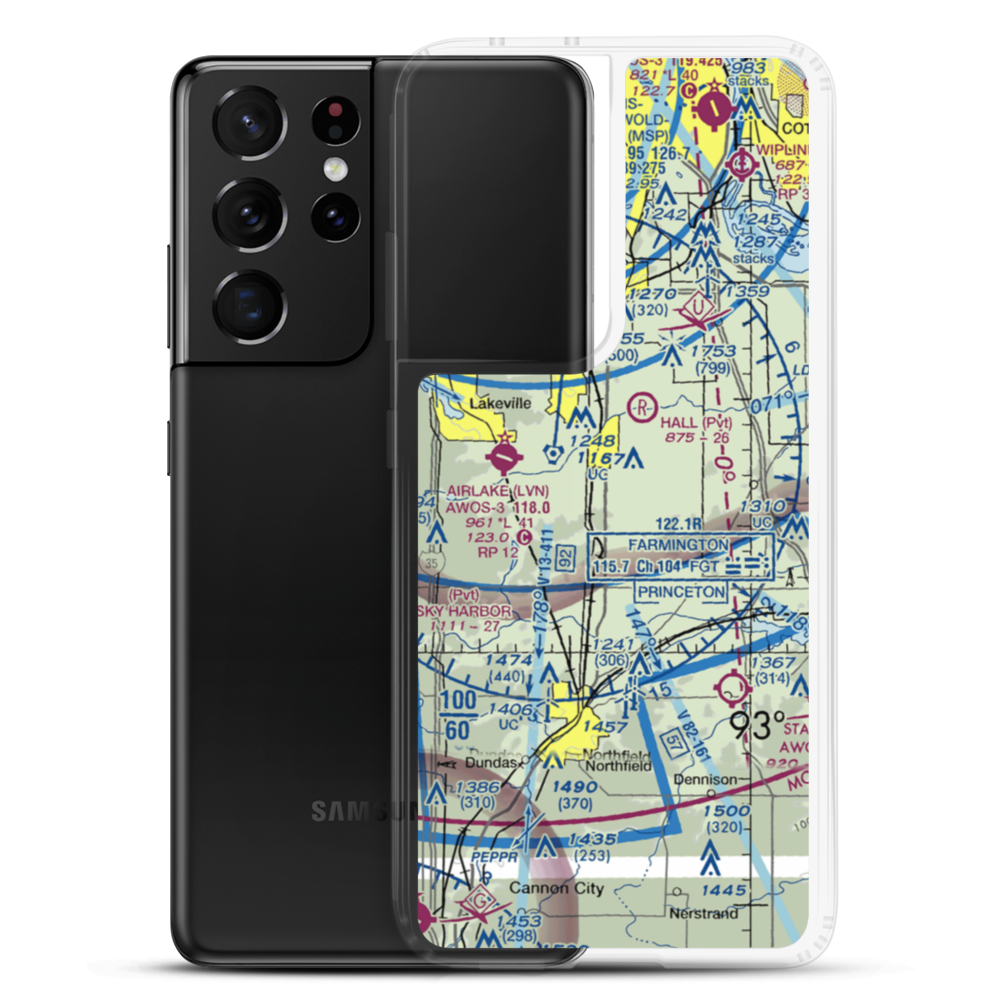 Nielsen's Airport (MY97) VFR Sectional Samsung Case Samsung Galaxy S21 Ultra model shown