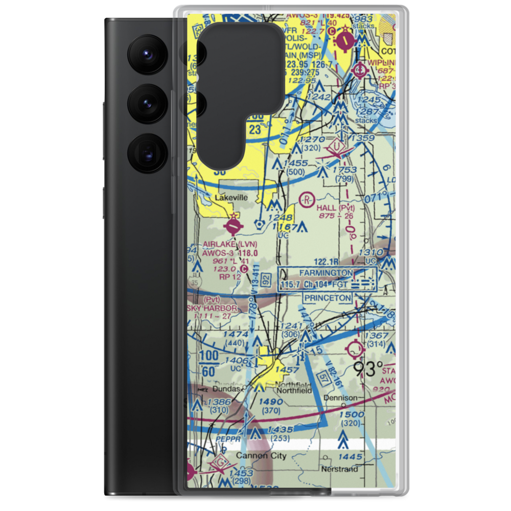 Nielsen's Airport (MY97) VFR Sectional Samsung Case Samsung Galaxy S22 Ultra model shown
