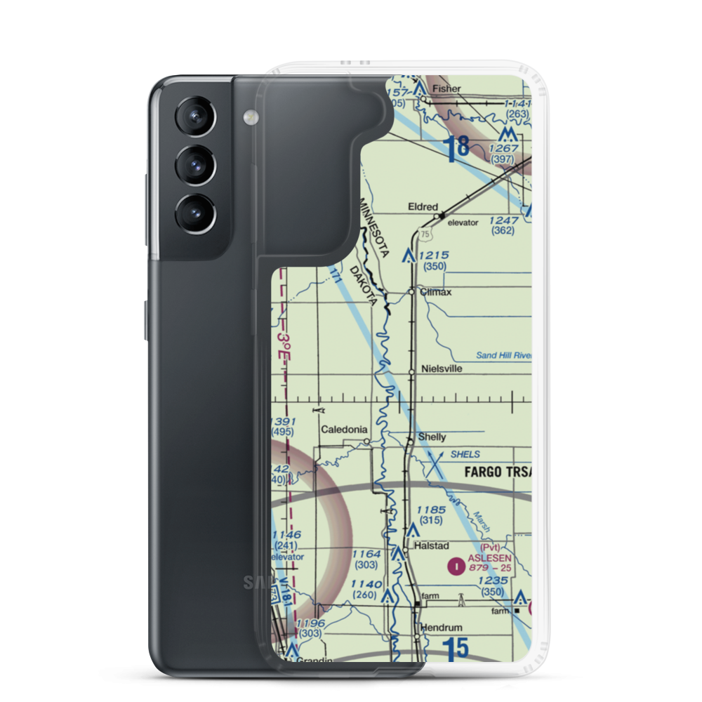 Nielsville Airport (84MN) VFR Sectional Samsung Case Samsung Galaxy S21 model shown