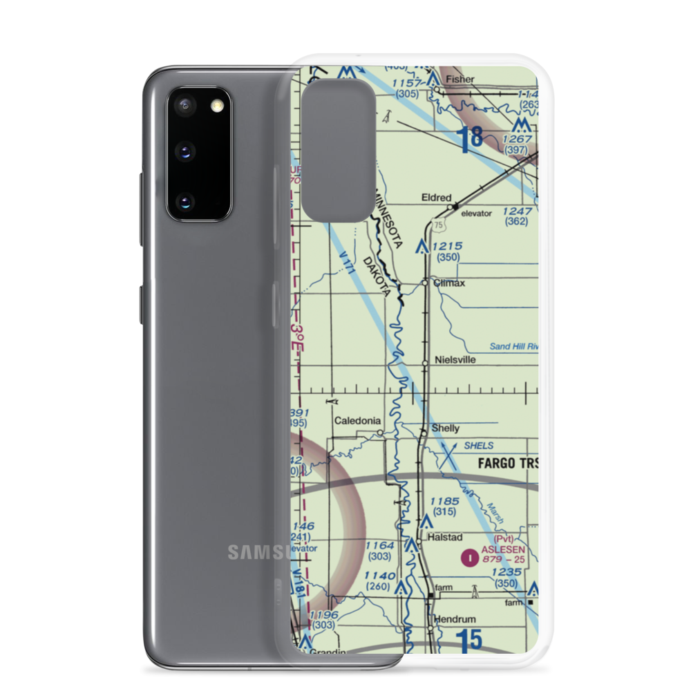 Nielsville Airport (84MN) VFR Sectional Samsung Case Samsung Galaxy S20 model shown
