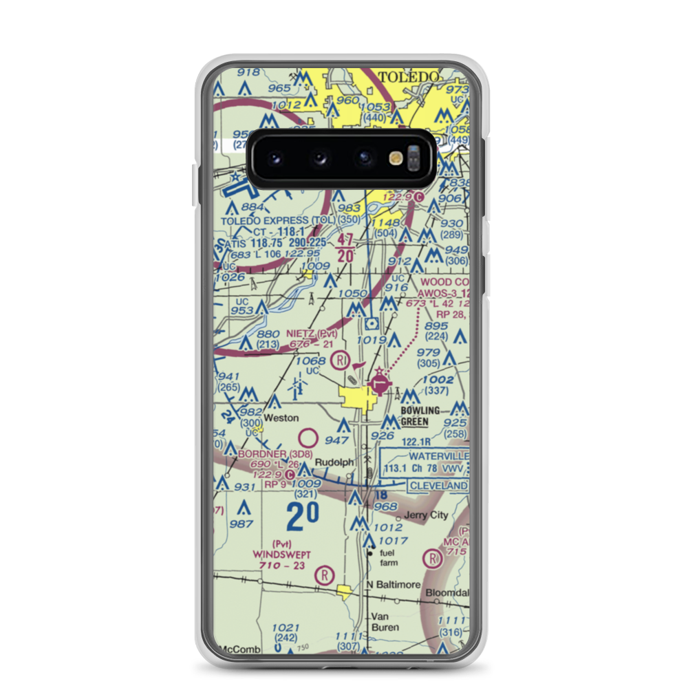 Nietz Airport (6OH7) VFR Sectional Samsung Case Samsung Galaxy S10 model shown