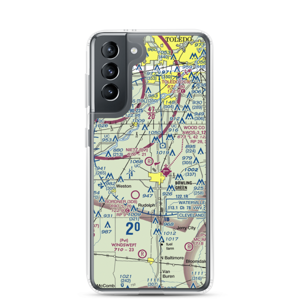 Nietz Airport (6OH7) VFR Sectional Samsung Case Samsung Galaxy S21 model shown