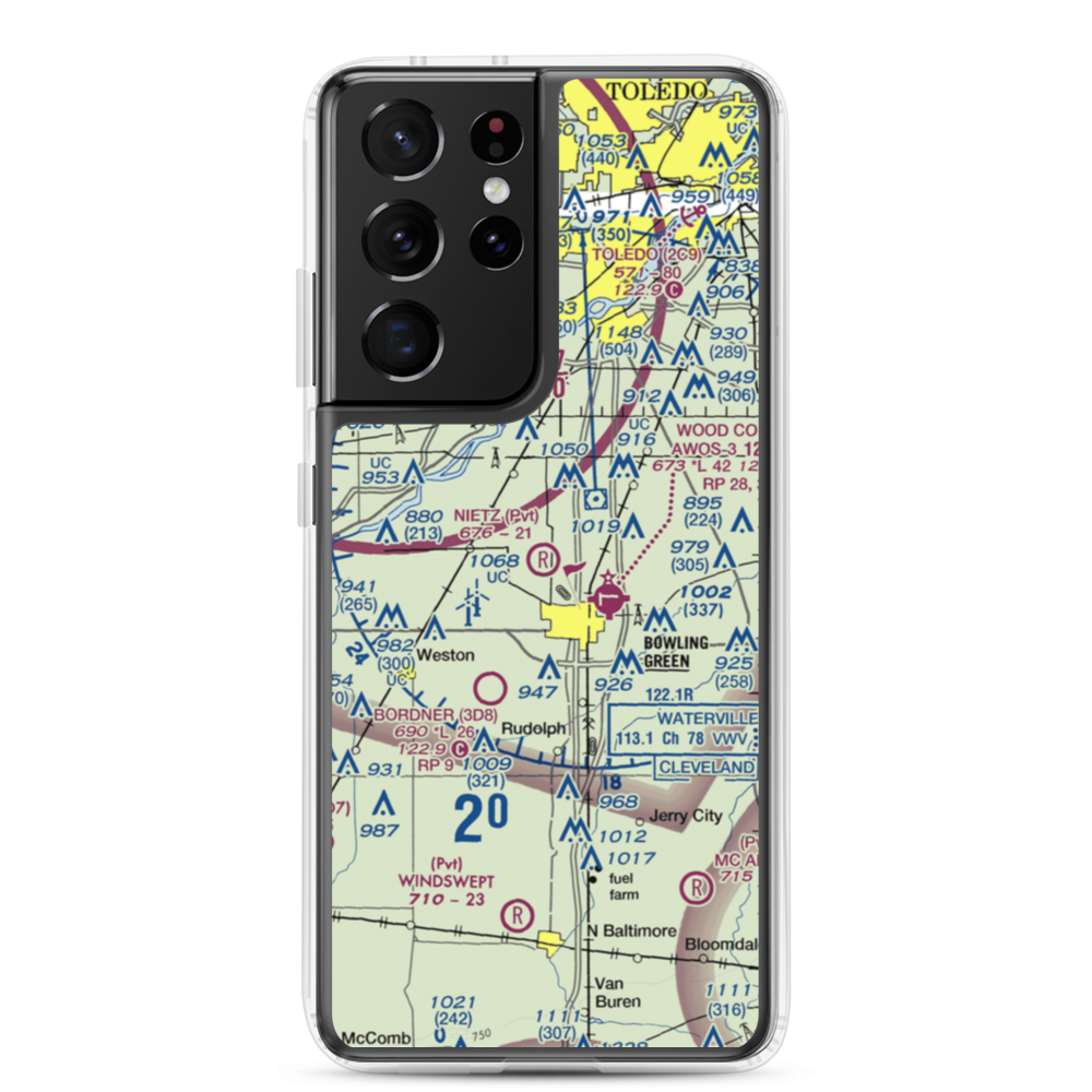 Nietz Airport (6OH7) VFR Sectional Samsung Case Samsung Galaxy S21 Ultra model shown