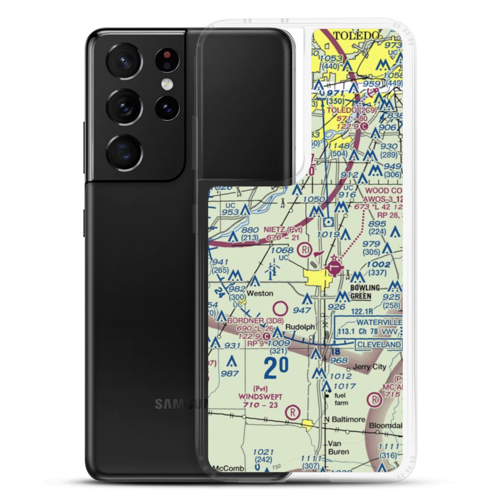 Nietz Airport (6OH7) VFR Sectional Samsung Case Samsung Galaxy S21 Ultra model shown