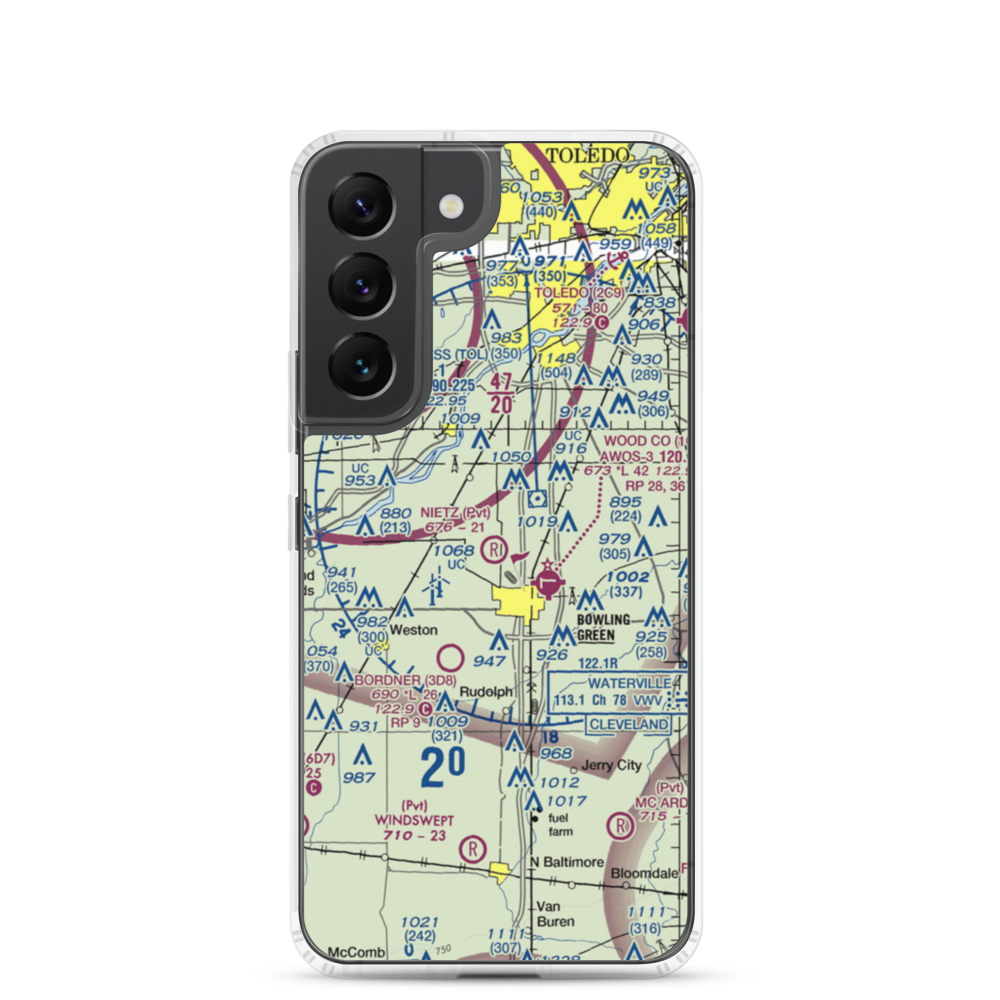 Nietz Airport (6OH7) VFR Sectional Samsung Case Samsung Galaxy S22 model shown