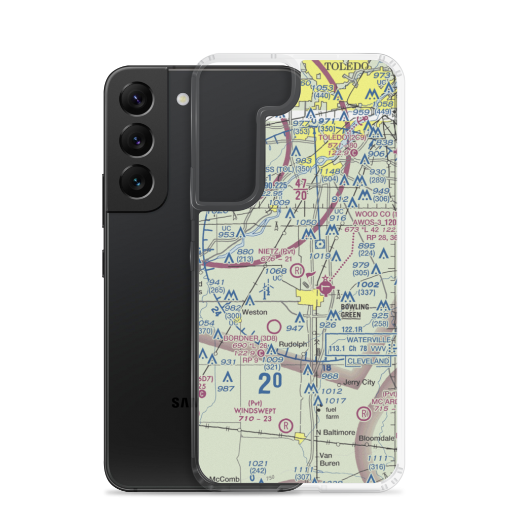 Nietz Airport (6OH7) VFR Sectional Samsung Case Samsung Galaxy S22 model shown