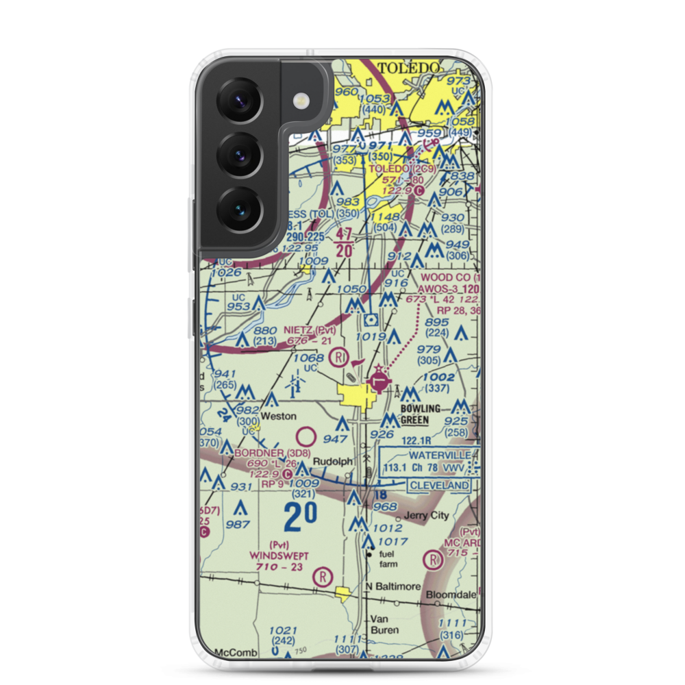 Nietz Airport (6OH7) VFR Sectional Samsung Case Samsung Galaxy S22 Plus model shown