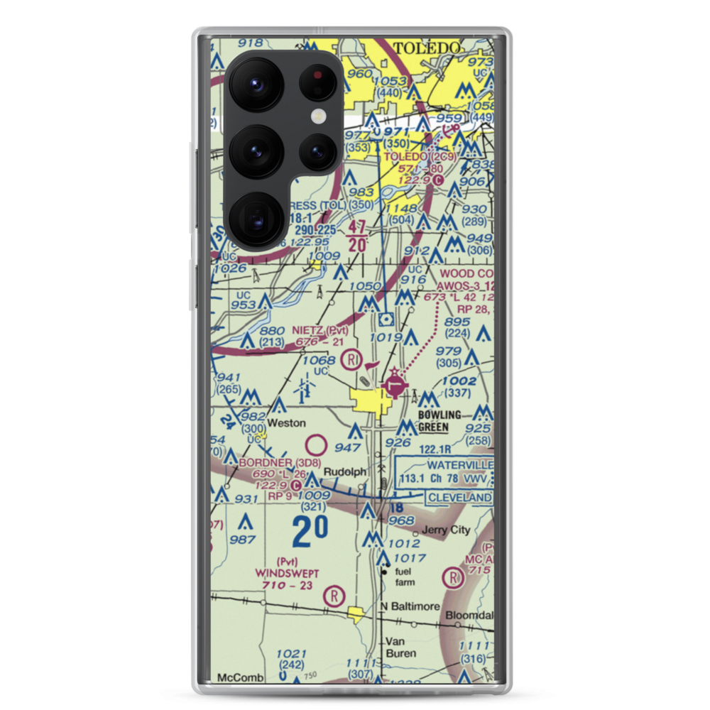 Nietz Airport (6OH7) VFR Sectional Samsung Case Samsung Galaxy S22 Ultra model shown