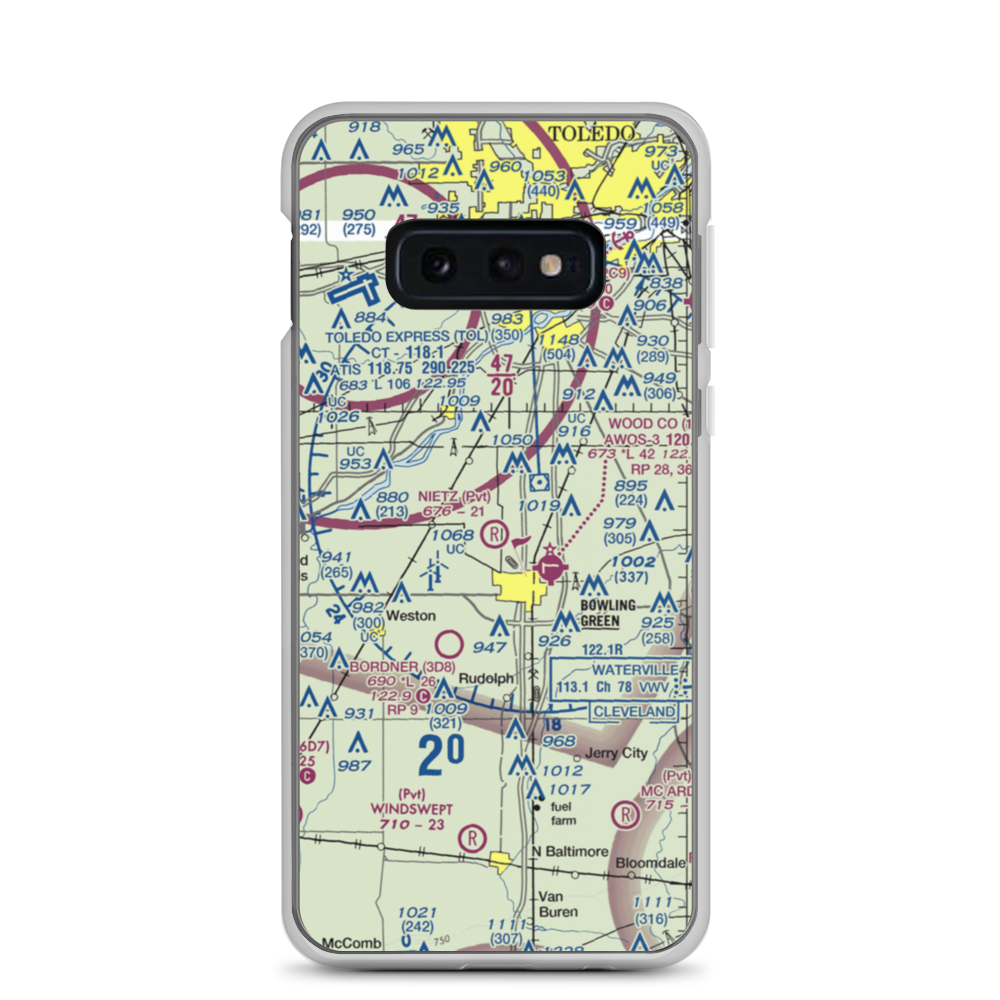 Nietz Airport (6OH7) VFR Sectional Samsung Case Samsung Galaxy S10e model shown