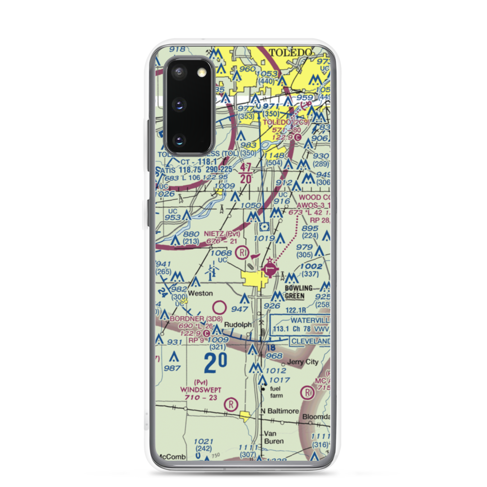 Nietz Airport (6OH7) VFR Sectional Samsung Case Samsung Galaxy S20 model shown