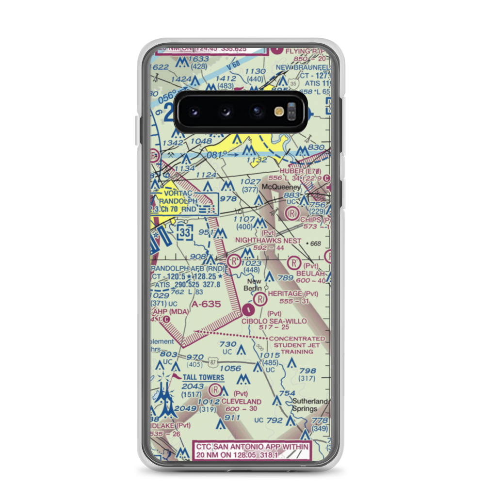 Nighthawks Nest Airport (TT45) VFR Sectional Samsung Case Samsung Galaxy S10 model shown