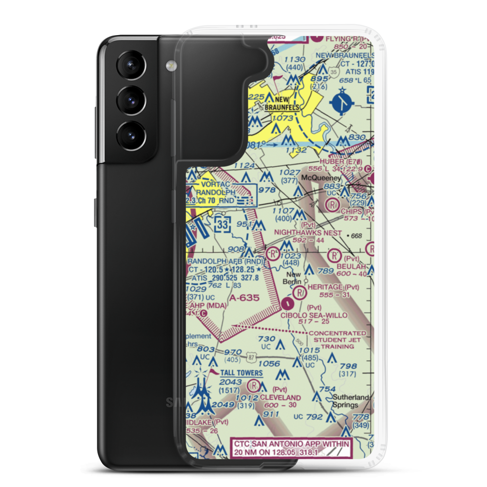 Nighthawks Nest Airport (TT45) VFR Sectional Samsung Case Samsung Galaxy S21 Plus model shown