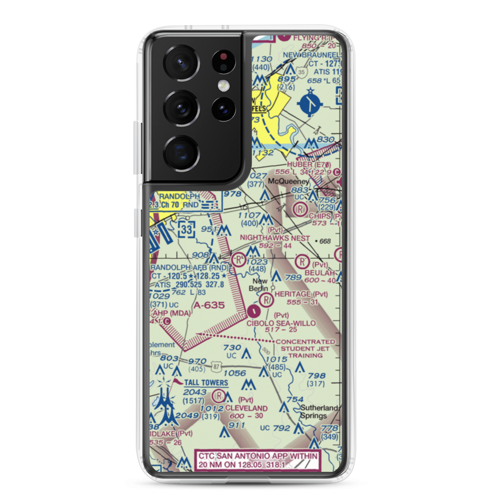 Nighthawks Nest Airport (TT45) VFR Sectional Samsung Case Samsung Galaxy S21 Ultra model shown