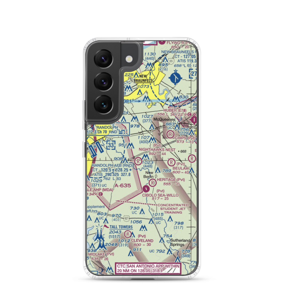 Nighthawks Nest Airport (TT45) VFR Sectional Samsung Case Samsung Galaxy S22 model shown