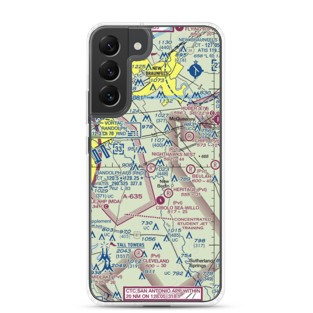 Nighthawks Nest Airport (TT45) VFR Sectional Samsung Case Samsung Galaxy S22 Plus model shown