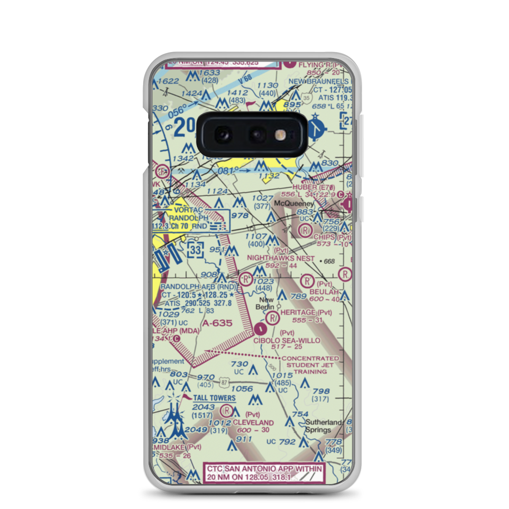 Nighthawks Nest Airport (TT45) VFR Sectional Samsung Case Samsung Galaxy S10e model shown
