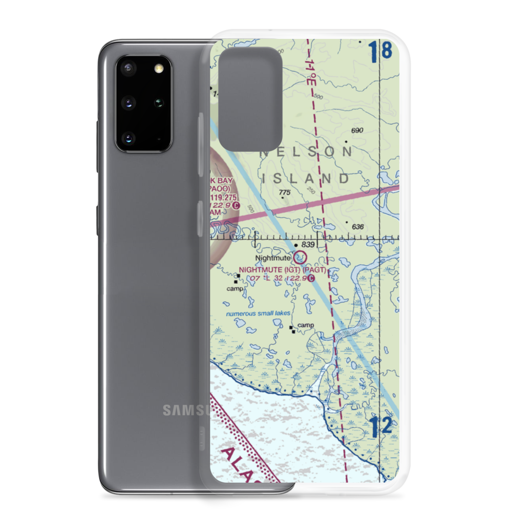Nightmute Airport (IGT) VFR Sectional Samsung Case Samsung Galaxy S20 Plus model shown