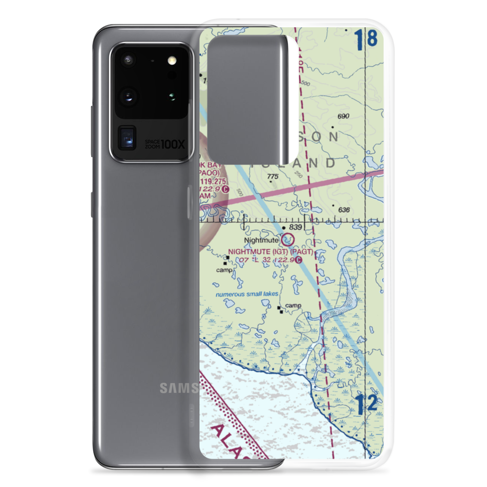 Nightmute Airport (IGT) VFR Sectional Samsung Case Samsung Galaxy S20 Ultra model shown