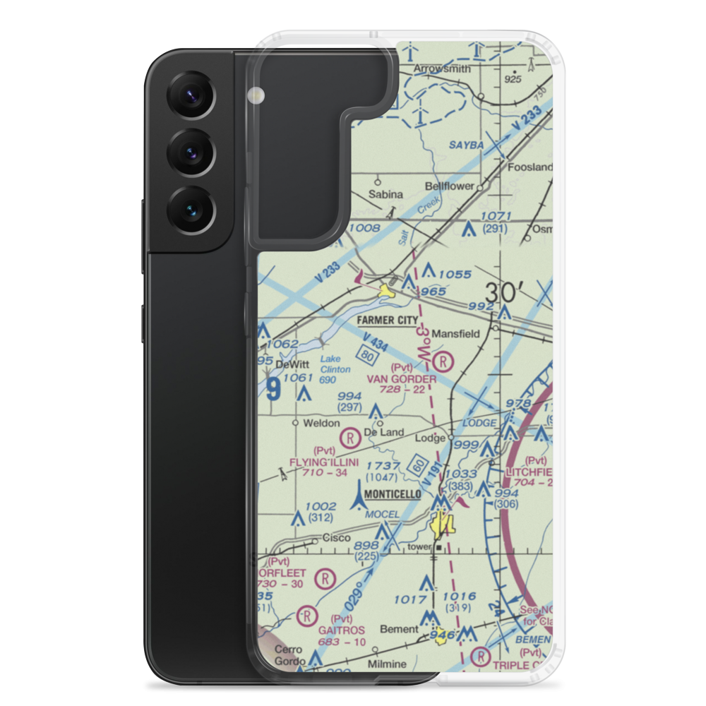 Niklaus RLA Restricted Landing Area (IS26) VFR Sectional Samsung Case Samsung Galaxy S22 Plus model shown