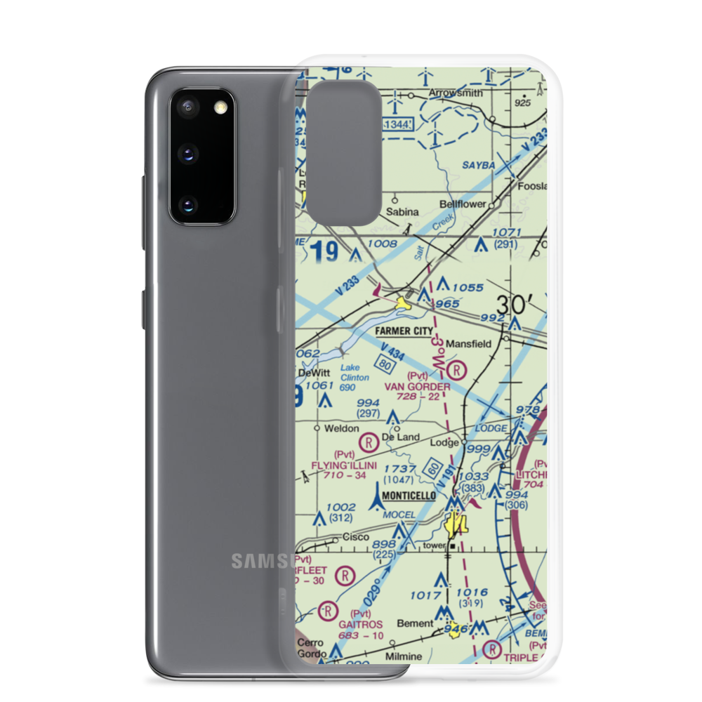 Niklaus RLA Restricted Landing Area (IS26) VFR Sectional Samsung Case Samsung Galaxy S20 model shown