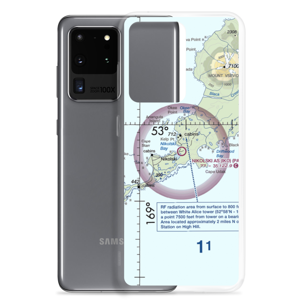 Nikolski Air Station (IKO) VFR Sectional Samsung Case Samsung Galaxy S20 Ultra model shown