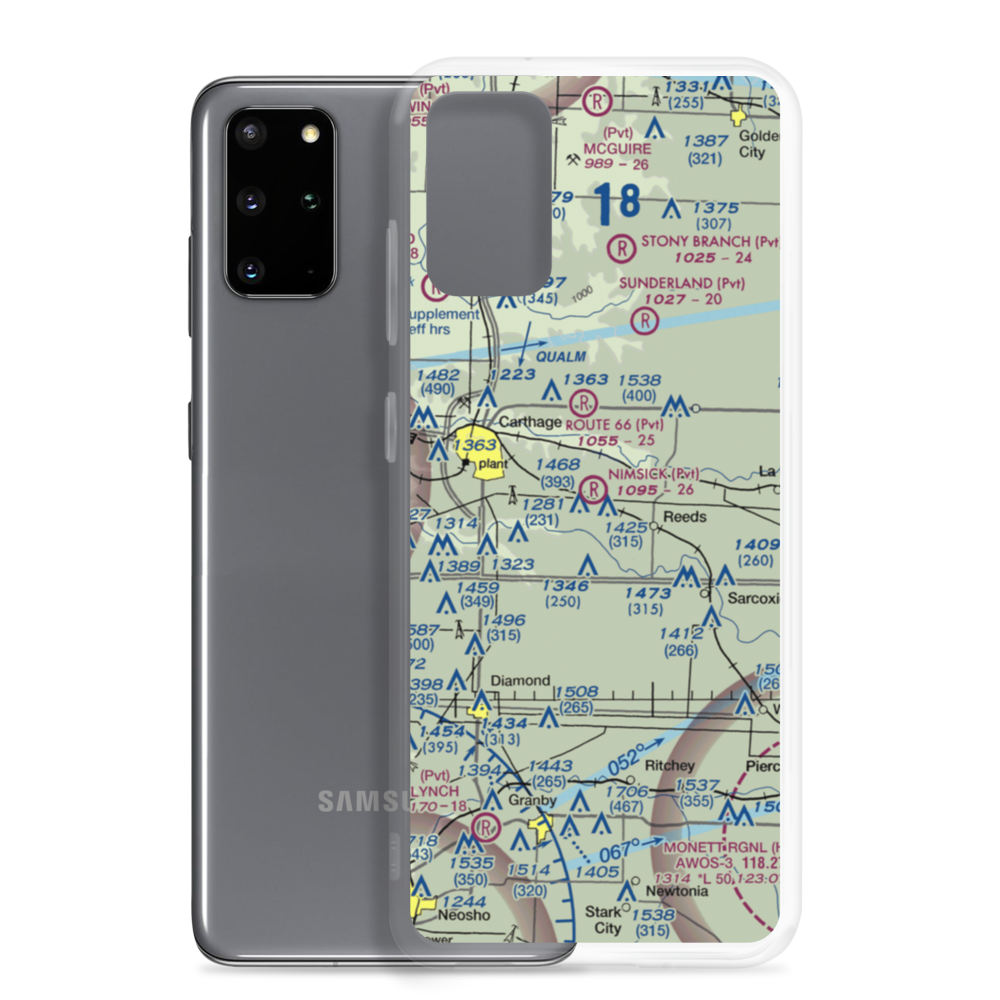 Nimsick Airport (3MO5) VFR Sectional Samsung Case Samsung Galaxy S20 Plus model shown
