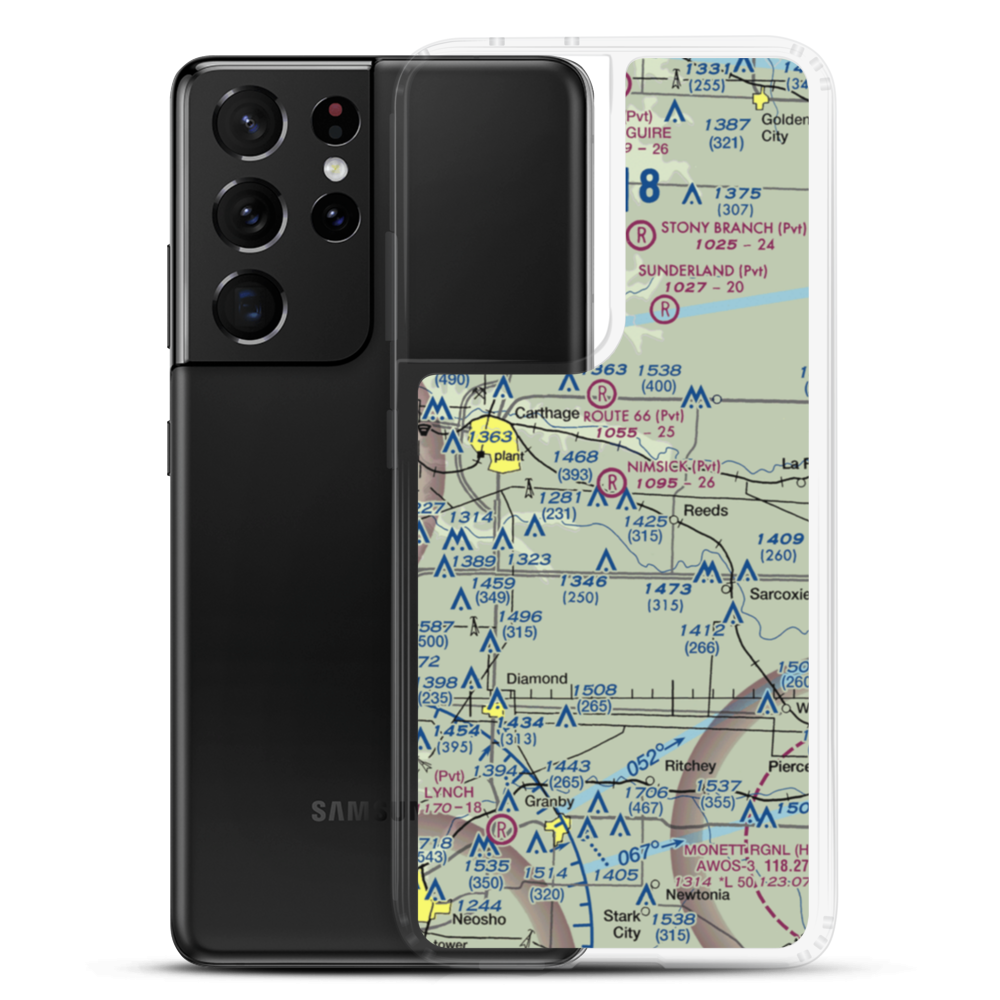 Nimsick Airport (3MO5) VFR Sectional Samsung Case Samsung Galaxy S21 Ultra model shown