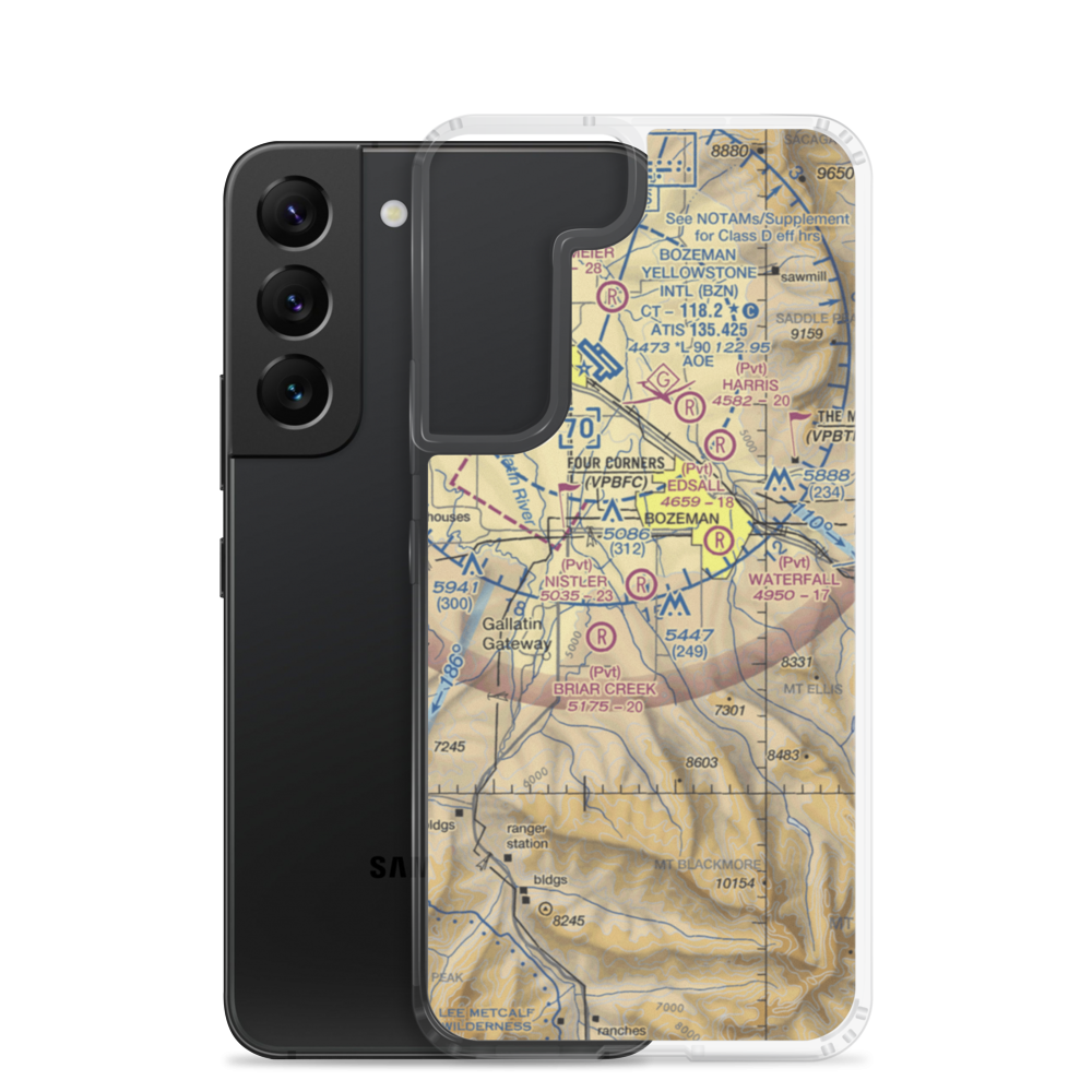 Nistler Airport (3MT6) VFR Sectional Samsung Case Samsung Galaxy S22 model shown