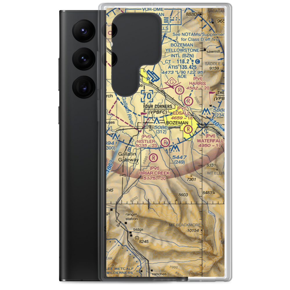 Nistler Airport (3MT6) VFR Sectional Samsung Case Samsung Galaxy S22 Ultra model shown