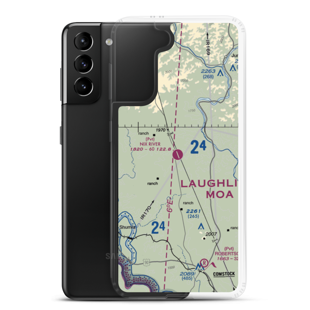 Nix River Ranch Strip (TX07) VFR Sectional Samsung Case Samsung Galaxy S21 Plus model shown