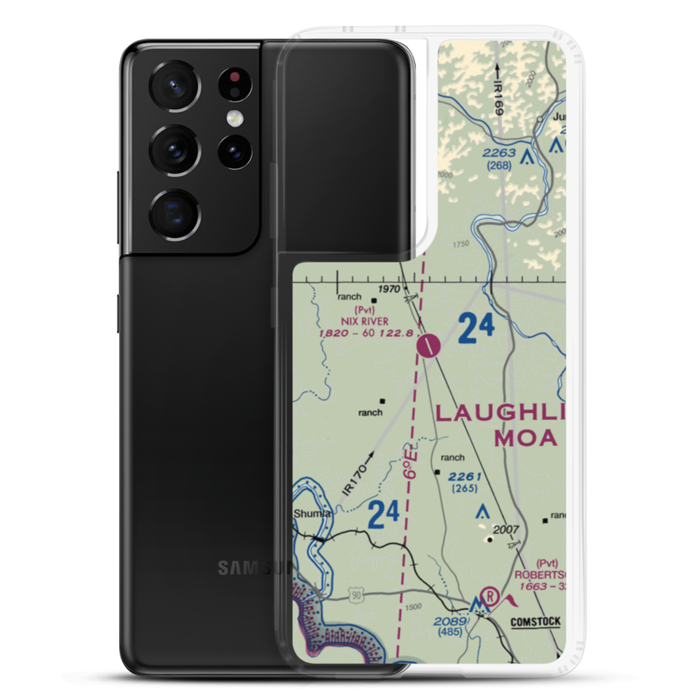 Nix River Ranch Strip (TX07) VFR Sectional Samsung Case Samsung Galaxy S21 Ultra model shown