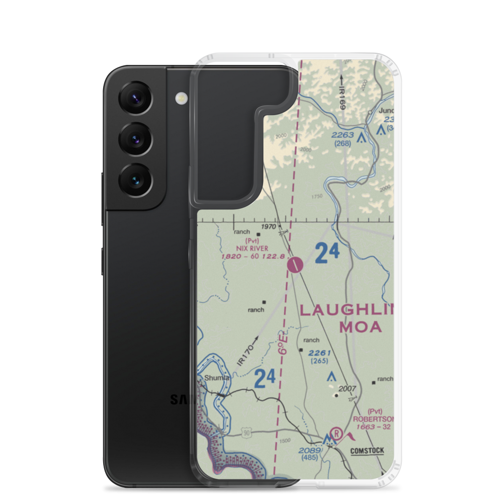 Nix River Ranch Strip (TX07) VFR Sectional Samsung Case Samsung Galaxy S22 model shown