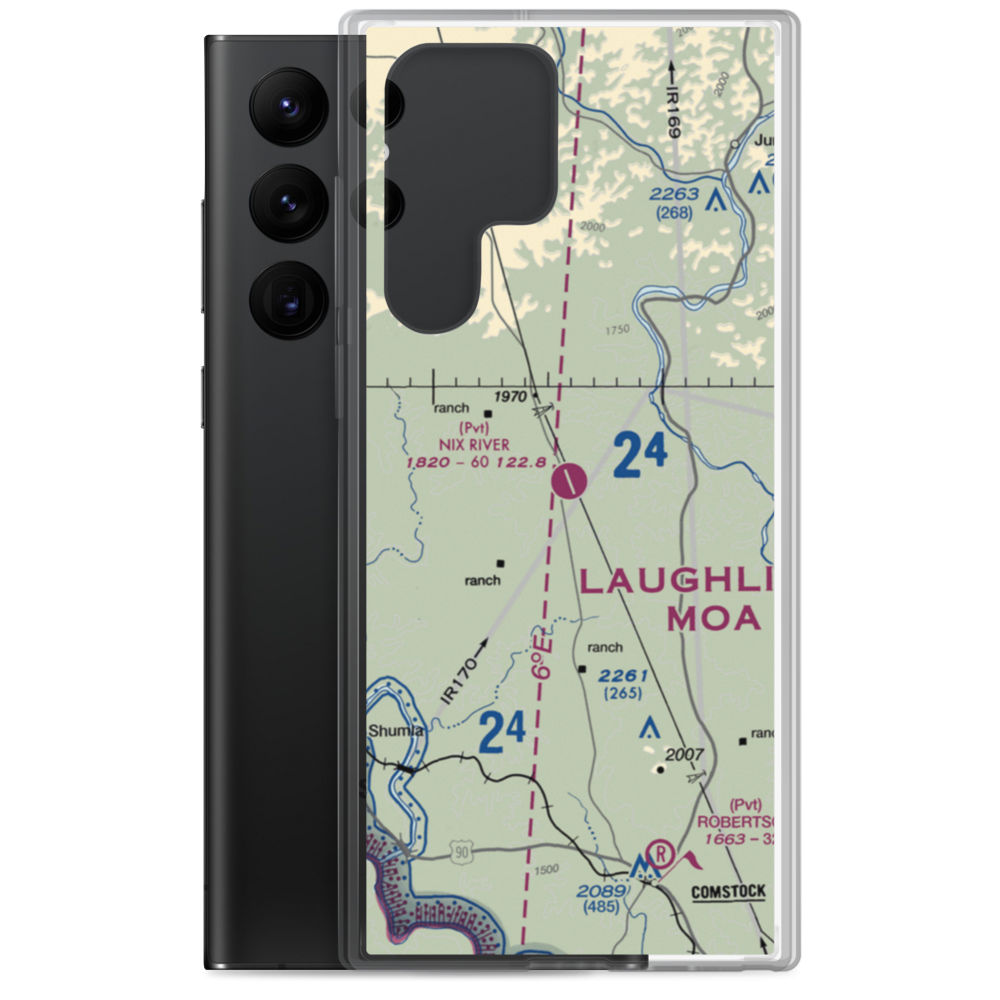 Nix River Ranch Strip (TX07) VFR Sectional Samsung Case Samsung Galaxy S22 Ultra model shown