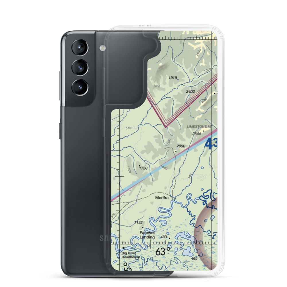 Nixon Fork Mine Airport (AK40) VFR Sectional Samsung Case Samsung Galaxy S21 model shown
