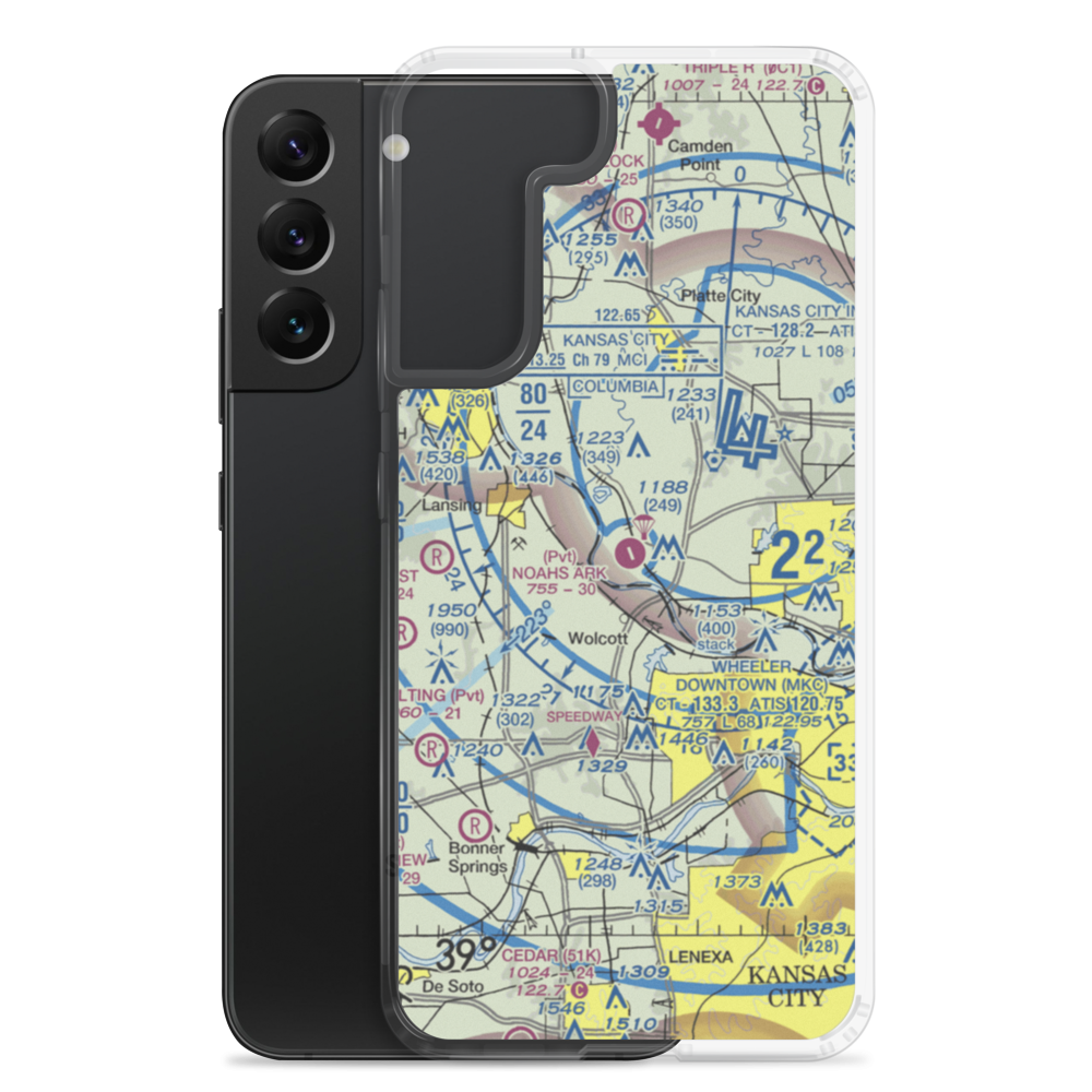 Noahs Ark Airport (06MO) VFR Sectional Samsung Case Samsung Galaxy S22 Plus model shown